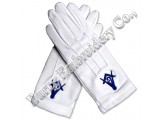 Masonic Regalia Hands Embroidery Gloves